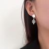 Korean Trendy s925 Sterling Silver Cactus Stud Earrings for Women - Retro Style, Simple, and Stylish.