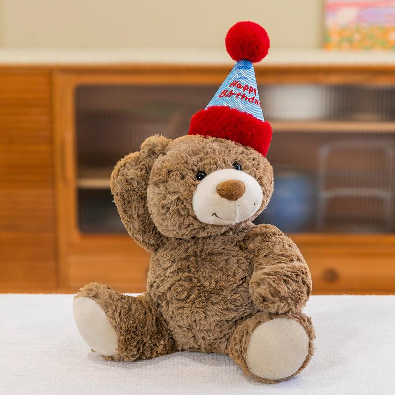 Gift bear plush toy doll holding rose bear doll teddy rag doll children holding pillow