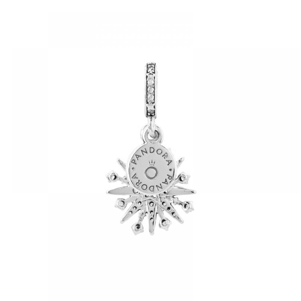 PAndora 793512c01 Sparkling Firework Double Pendant And Dangle Silver Charm