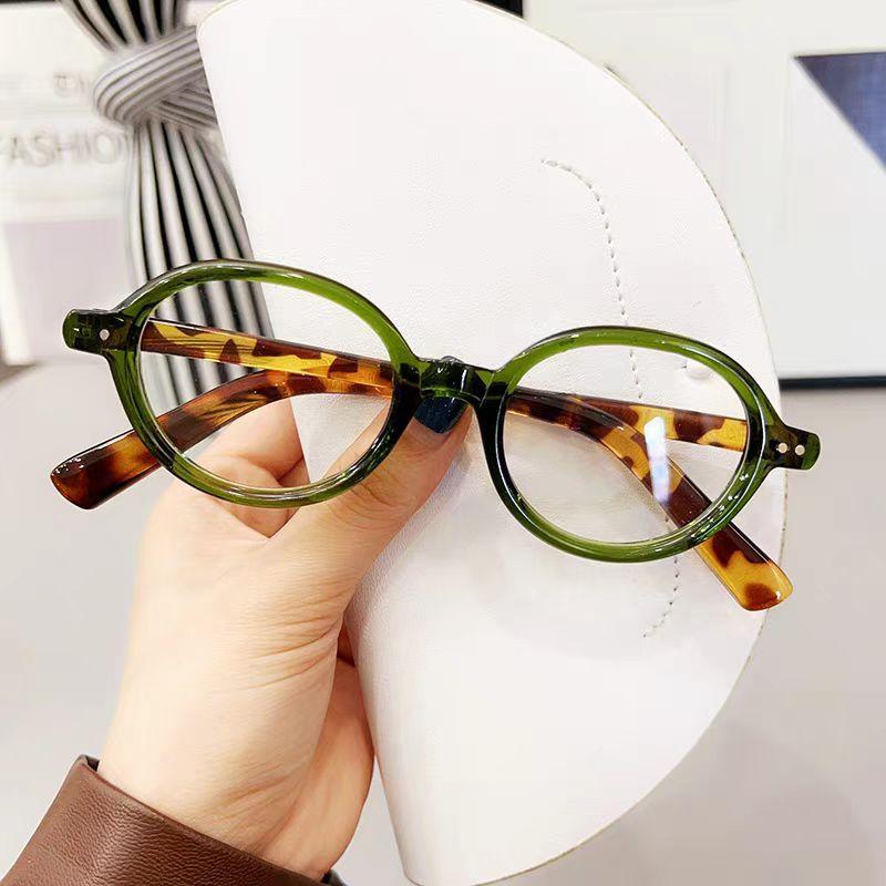 

Oval Small Frame Retro Female Korean Plain Glasses Anti Blue Light Eyewear Eye Protection Ladies Optical Spectacle