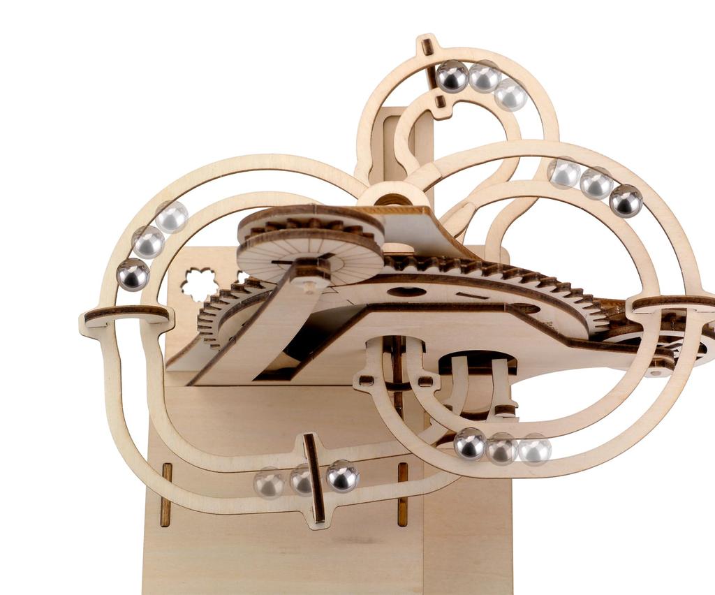 Assembly Video Included. Yamamichi Marble Machine, a Wooden 3D Electric Puzzle.