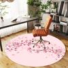 1pc Cherry Blossoms Spring Round Chair mat Area Rug - Non-Slip, Floor Mat for Office, Bedroom, and Indoor Decor c1125196