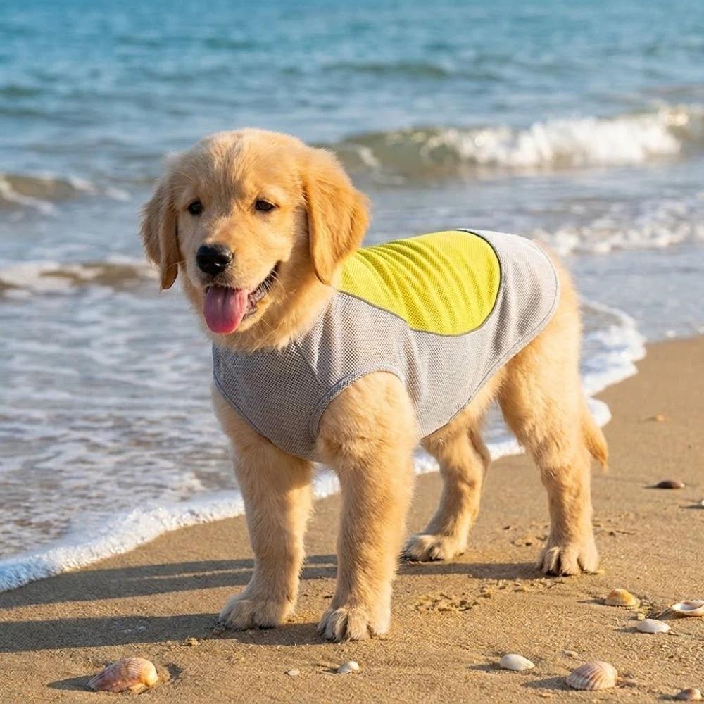Breathable Mesh Pet Cooling Shirt Ice-Silk Pet Cool Clothes Dog Cooling Ice Vest Beach Travel