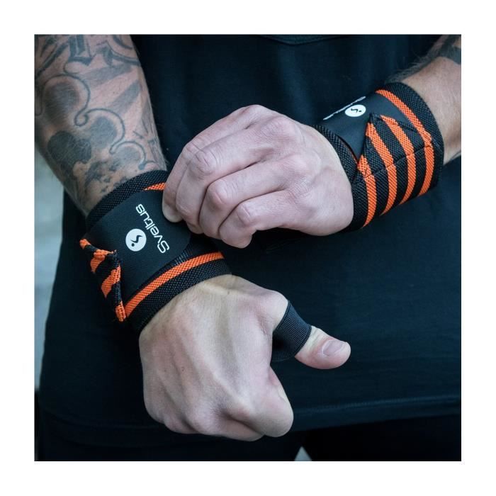 SVELTUS Protège-poignets réglables x2 noir – paire maintien ajustable pour adultes (homme)