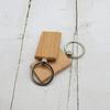 ABWR-80 Pcs Blank Wooden Keychain Rectangular Engraving Key DIY Wood Keychains Key Tags Can Engrave DIY Gifts
