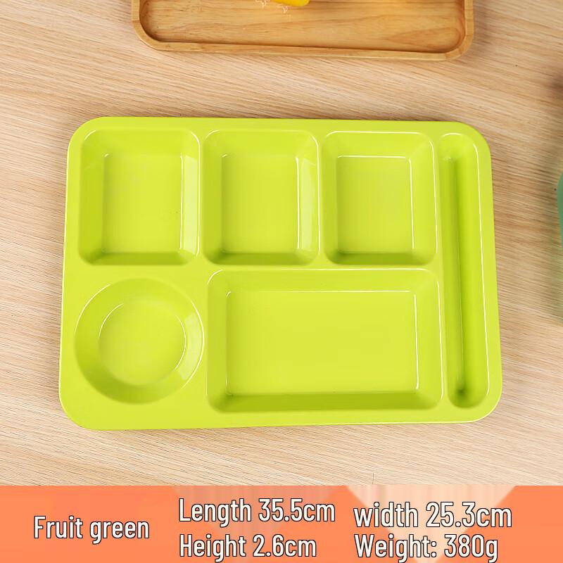 Melamine Six-Grid Square Dinner Plate