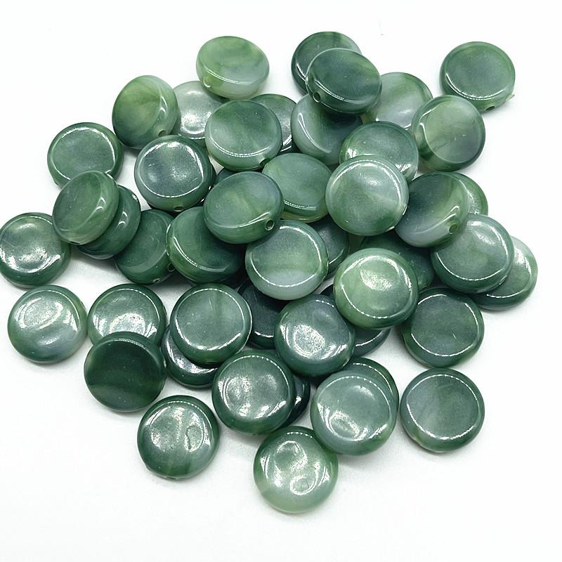 20pcs 15mm Imitation Natural Stone Beads Oval Shape Acrylic Beads for Jewelry Making DIY Handmade Earring Accessories