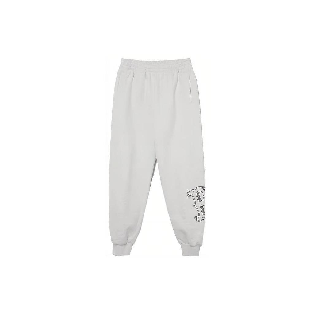 MLB Solid Color 3D Print Cuffed Knit Sports Pants Unisex pants Light-Gray 3APTB0434-43MGS