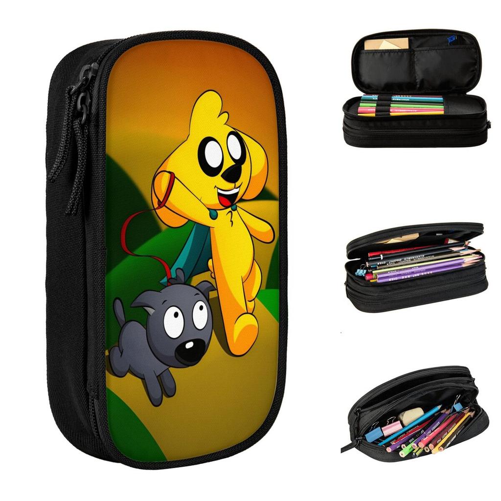 Mikecracked Pencil Case Big Pencil Box Students Zipper Retro School Pencil Cases Graphic Stationery Organizer