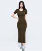 Pijikeolgameoncheu P5087 Short Sleeve Slim Cutout Dress [4 Colors]