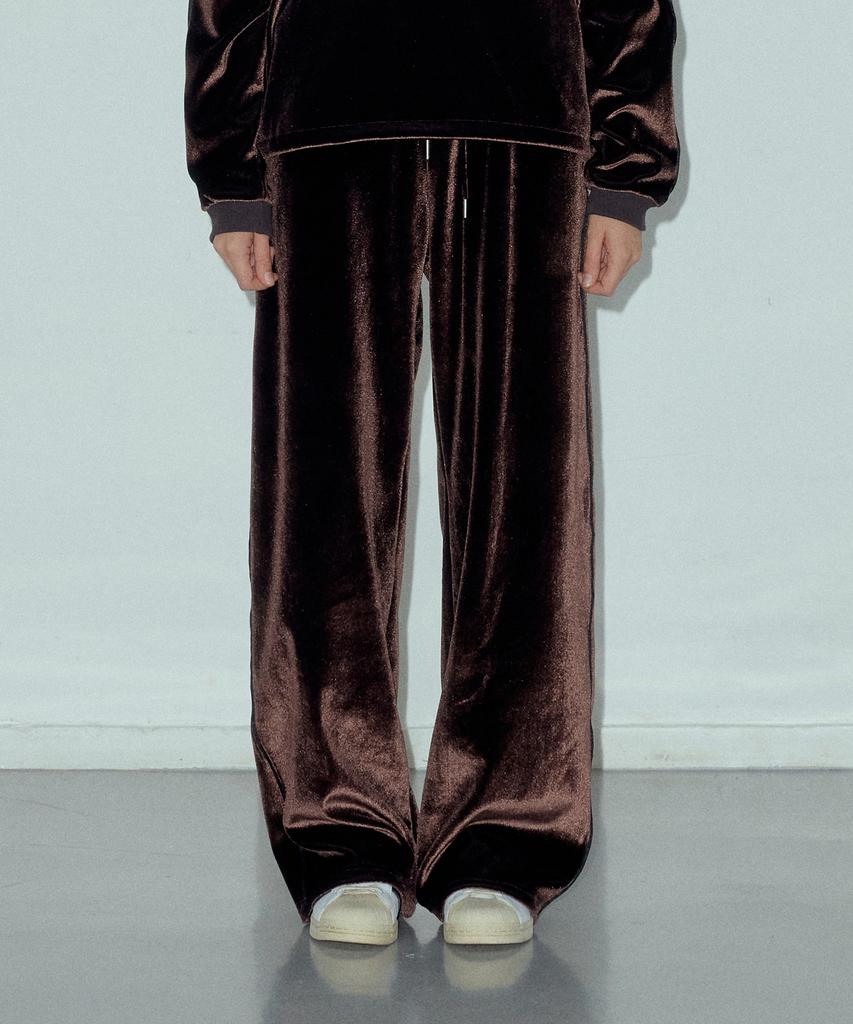 CITTA Velour Banding Trousers_Ctb532 (Brown)
