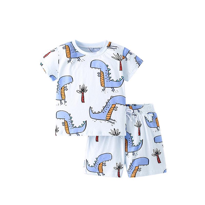 

Girls Summer Cotton Two-Piece Set: T-Shirt & Shorts, European-American Style 5 Years - 110cm