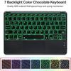 Compatible iPad Air 7th Gen Leather Case with Colorful Backlit Bluetooth Keyboard & Touchpad (10.9")