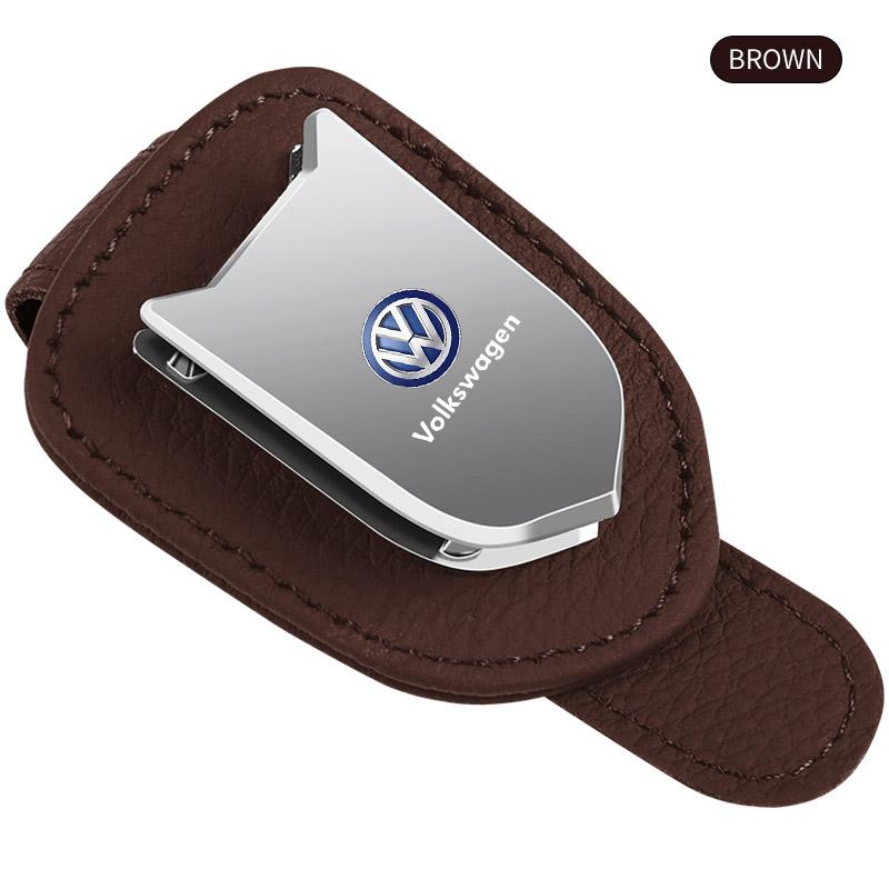 Bil Solskjerm Brilleboks Solbrilleklemme Kort Billett Holder Stativ For Volkswagen Golf-6 7 4 5 POLO Passat B5 B6 B7 T4 T5 Tiguan Jetta Gol