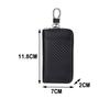 New PU Leather Keychain Bag Carbon Fiber Retro Car Key Bag Portable Mini Keys Pouch