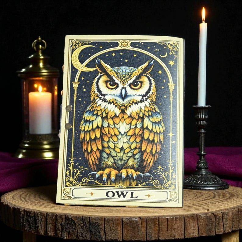 Journal – Blank Book of Shadows | Leather Spell Book of Wisdom | Handmade Witchy Sketchbook Moon Magic Tarot Notebook