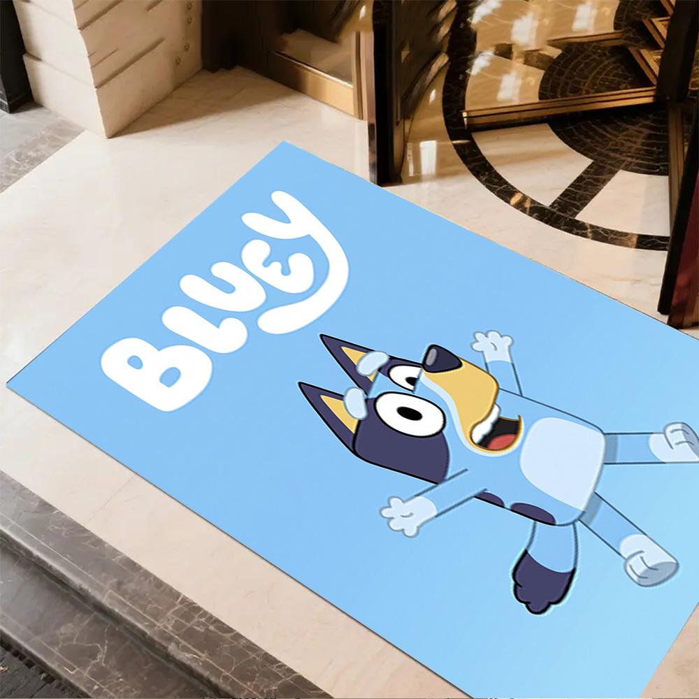 Bluey Family Adventure Carpet Perfect for Entryway Playrooms Game Room Living Rooms Antislip Carpet Anime Office Decor Gift for Festivals