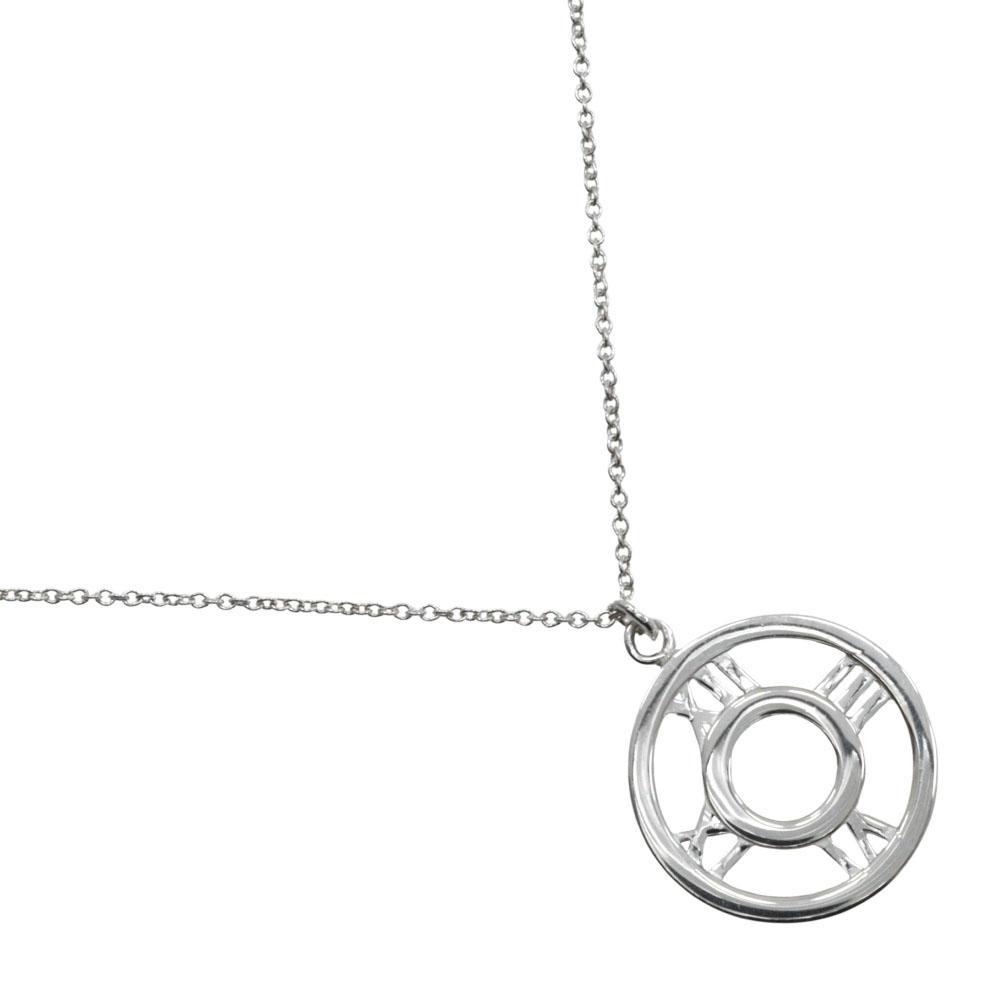 TIFFANY&Co. Open atlas Necklace Silver925 3.9g Women Used