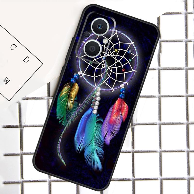 Retro Feather Dreamcatcher Phone Case For OPPO Reno 8T 7 8 Lite 14F 14 13 12 11 F 10 Pro OPPO Find X8 X6 X5 X9 Pro Cover