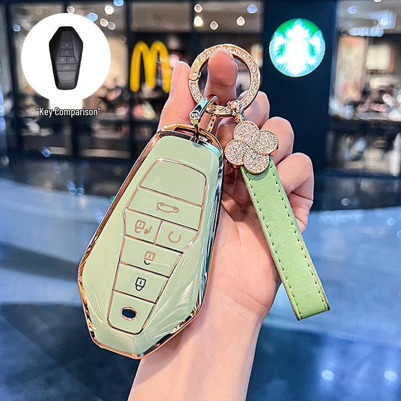 Luxury Key Case for GAC AION V Z03 - Fashionable Buckle Shell Car Accessory
