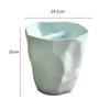 Round Waste Bin Dustbin Bucket Wrinkle Trash Can Garbage Bin Wastebasket for Dormitory Washroom Bedroom Toilet Household