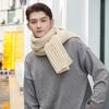 Men's Scarf Women's Winter New Harajuku Solid Color Wool Warm Student Knitted Thickened Couple Scarf