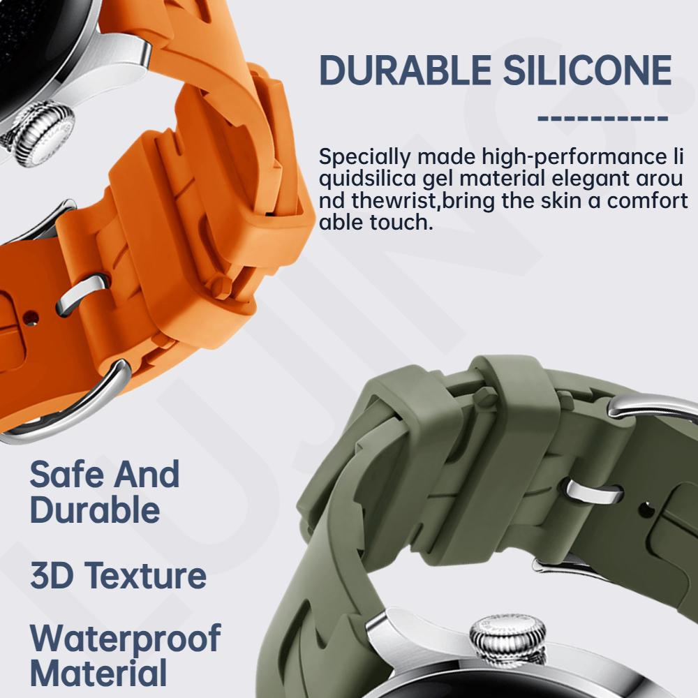 22mm 20mm Silicone Strap for Samsung Galaxy Watch Band 7 6 5 4 40/44mm 6Classic 43/47mm Bracelet for Huawei Watch GT5 Pro 46mm