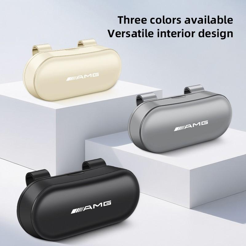 1pc Car Glasses Case Sunglasses Storage Box Clip Accessory For Mercedes Benz AMG A B C E G CLA W211 W203 W204 C260 E300L A200L