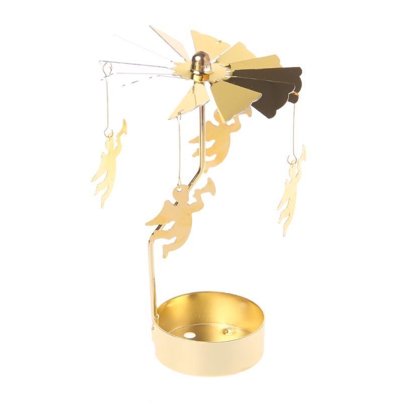 Candlestick Rotatings Spinnings Carousel Light Holders Home Dinner Wedding Bar Party Decorations