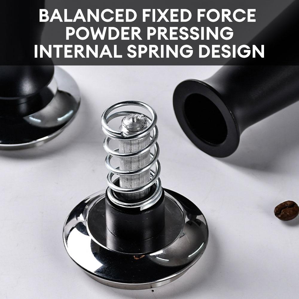 51mm/58mm Espresso Kaffe Tamper Konstant Tryck Rostfritt Stål Tamper Bönpress Hammare Kaffefördelare Nivelleringsverktyg