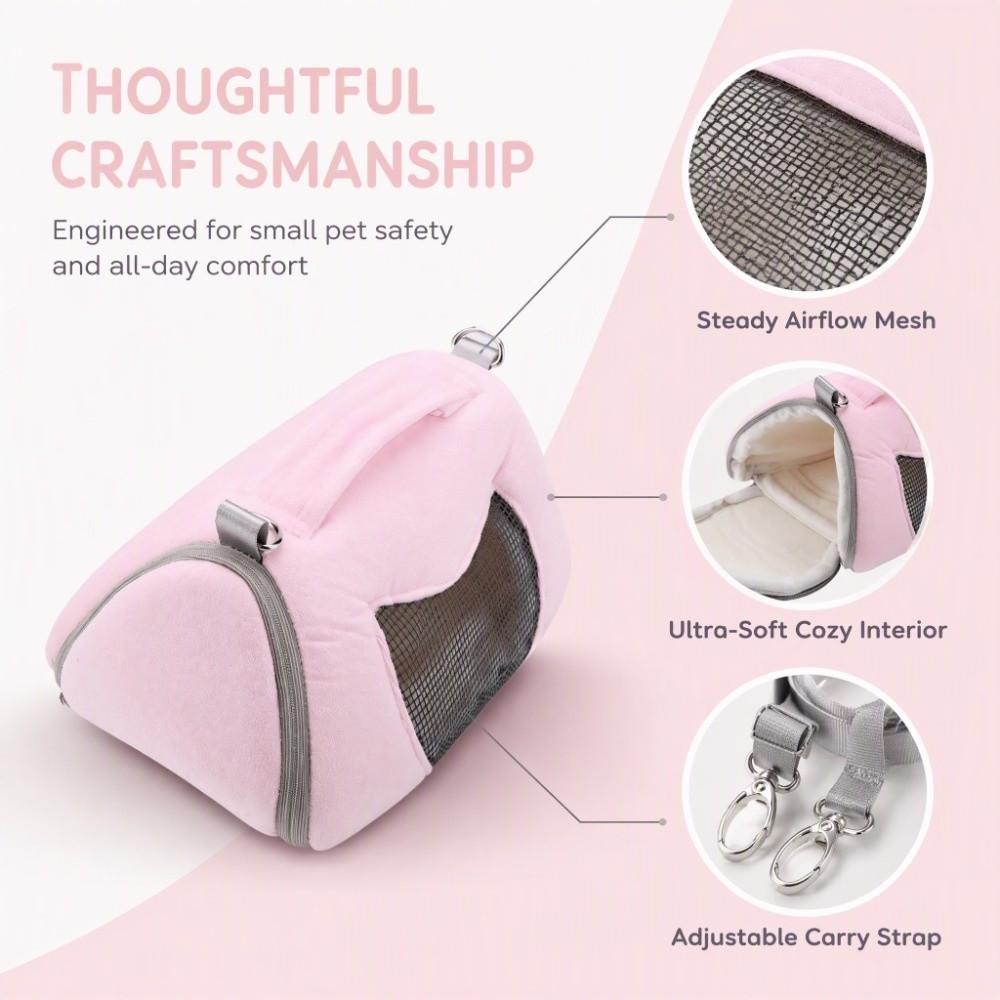 Washable Pet Carrier Bag Soft Hamster Travel Bag Comfortable Small Animal Carrier  Gerbil
