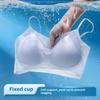 Summer New Ice Silk Backless Tank Top Bra Women's Sleeveless Seamless Sleep Bra Fixed Cup Thin Style Bra From China Mainland