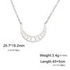 Moon Phase Necklace Stainless Steel Choker Elegant Women Witch Crescent Moon Jewelry Gift Celestial Moonology