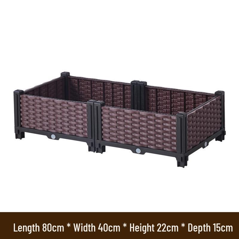 Multi-layer Space-saving Rectangular Planter Box for Indoor/Outdoor Vegetable Gardening