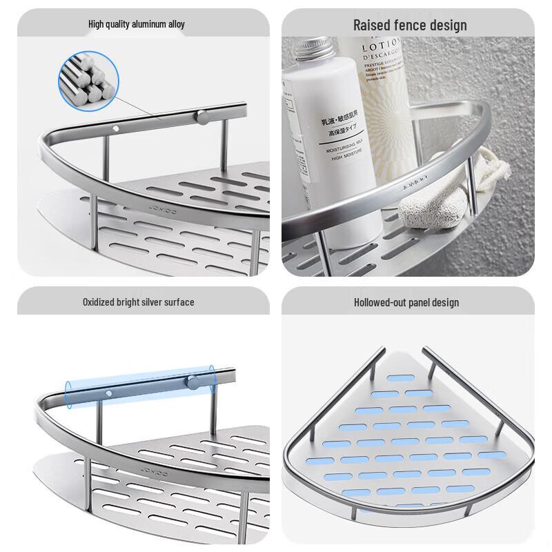 JOMOO Aluminum Bathroom Corner Storage Shelf