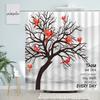 Chinese Style Flowers Birds Shower Curtains White Magnolia Flower Hand Painted Oil Painting Fabric Bathroom Curtain Decor Sets