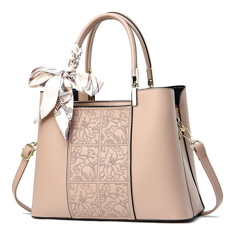 Elegant Artistic National Style Women s Bag With Embroidery And Patchwork Details хаки