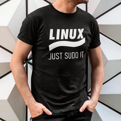 Linux Just Sudo It Geek commando computer software admin grappig T-shirt voor mannen Vintage plus size 100% katoen bedrukt Big Size Tops