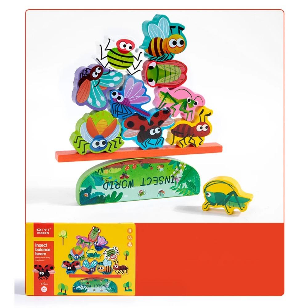 Wooden Stacking Animal Dinosaurs Building Blocks Toys Kids Educational Balance Toys Parent-child Interactive Tabletop Game