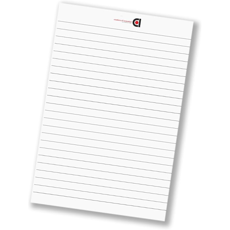 Coi Wide Ruled 5X 8 - Inch 50-Sheet Lined Writing Note Pad, White | Yellow | Green | Blue | Pink - Pack Of 12