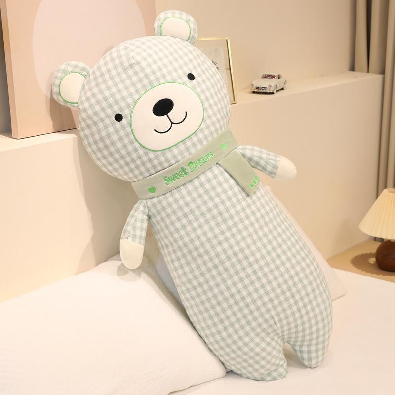 

Шарф медведь спящий длинная подушка-плед плюшевая игрушка спальня щипать ногу боковая подушка для сна прикроватная подушка подушка 70cm/0.68kg зелёный