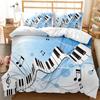 Music Series Duvet Cover Set Rainbow Music Notes Tie Dye Bedding Set Musical Party Double Queen King Size Polyester Qulit Cover