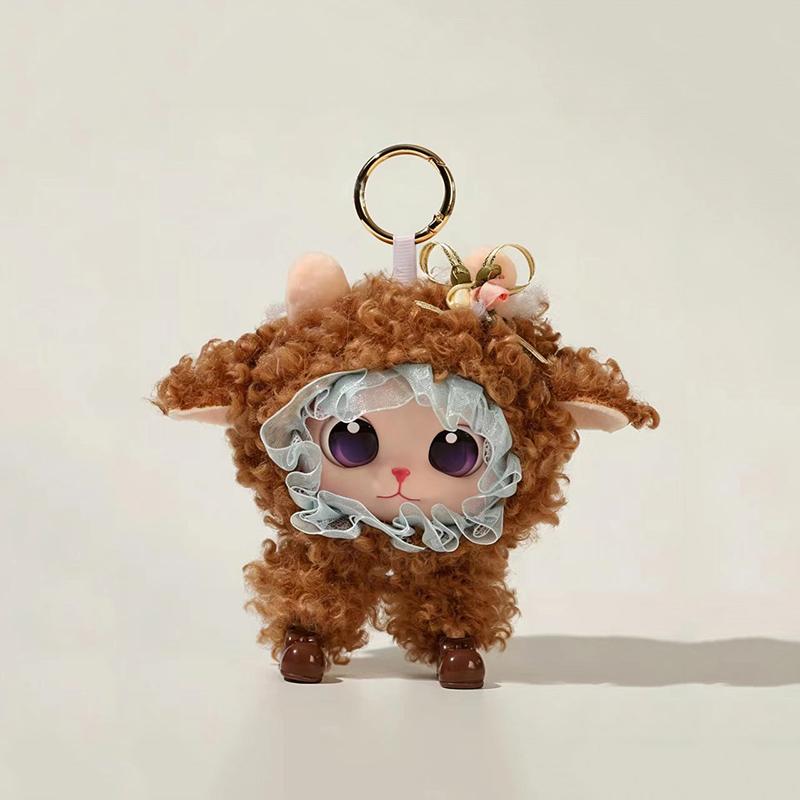 Adorable Curly Sheep Plush Keychain Cute Cartoon Bag Pendant Lightweight Backpack Accessory for Teens Birthday Gift
