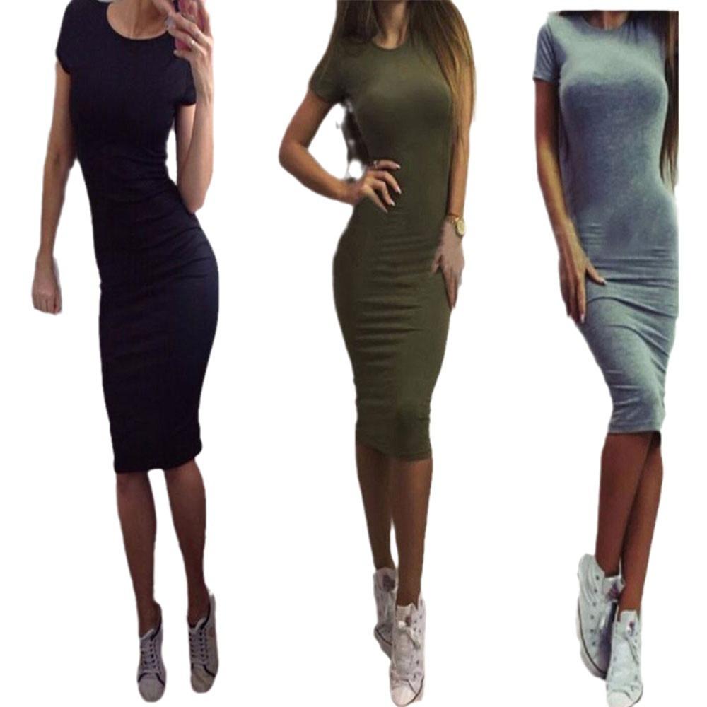 Summer Casual Simple Short-sleeved Dress For Women