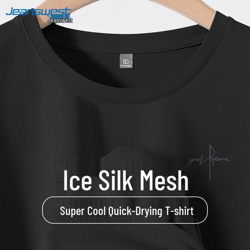 Jeanswest Men s Ice Silk Loose Fit Mesh T-Shirt 4XL