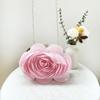 Elegant White Floral Clutch Bag Bridesmaid Evening Wedding Party Soft Silk Nylon Lined Oval Lock