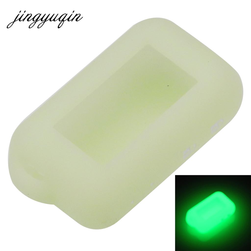 Jingyuqin Funda de silicona suave para Star line E60 E90 E61 Control remoto de coche bidireccional Alarma bidireccional Llavero LCD Auto fob Protector de cubierta de soporte de goma
