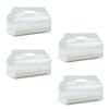 4pcs Transparent Portable Cake Roll Box with Paper Tray Cupcake Containers Holder Party Favors for Home Dessert Shop (Long)