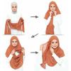 Bubble Chiffon Double Loop Instant Hijab Scarf Women Muslim Shawl Cape Foulard Islamic Headscarf Femme Musulman Bandana 180*75cm