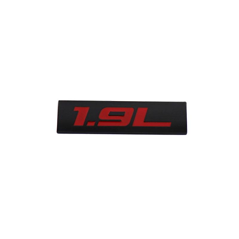Premium 1.9L 1.9 L for Universal car Engine Hood Fender trunk Tail Rear Bonnet Nameplate Decal Emblem Badge Sticker
